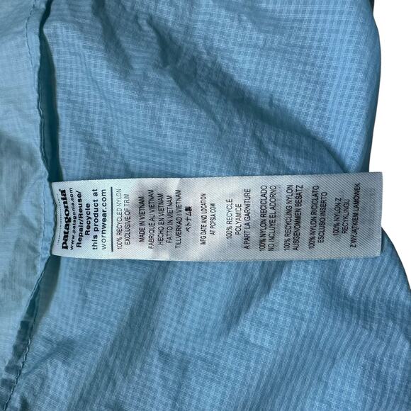 PATAGONIA Women's Houdini Jacket Size XS Light Blue Lightweight Steam Blue - Picture 6 of 9